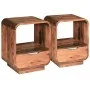 Mesita de noche con cajón madera maciza de sheesham 40x30x50 cm de vidaXL, Mesitas de noche - Ref: Foro24-243952, Precio: 136...