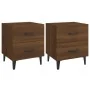 Nachttisch 2 Einheiten braune Eiche 40x35x47,5 cm von vidaXL, Nachttische - Ref: Foro24-817296, Preis: 75,83 €, Rabatt: %