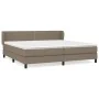 Box spring bed with taupe gray fabric mattress 200x200 cm by , Beds and slatted bases - Ref: Foro24-3126193, Price: 613,59 €,...