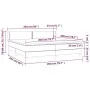 Box spring bed with taupe gray fabric mattress 200x200 cm by , Beds and slatted bases - Ref: Foro24-3126193, Price: 613,59 €,...