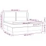 Box spring bed with blue fabric mattress 200x200 cm by , Beds and slatted bases - Ref: Foro24-3127915, Price: 657,89 €, Disco...