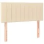 Cama box spring con colchón tela color crema 80x200 cm de , Camas y somieres - Ref: Foro24-3130390, Precio: 287,13 €, Descuen...