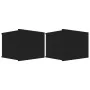 Nachttische 2 Stück schwarzes Sperrholz 40x30x30 cm von vidaXL, Nachttische - Ref: Foro24-801056, Preis: 60,10 €, Rabatt: %
