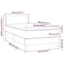 Box spring bed with pink velvet mattress 90x200 cm by , Beds and slatted bases - Ref: Foro24-3141226, Price: 282,05 €, Discou...