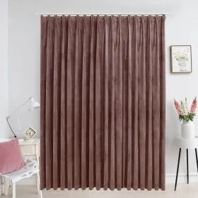 Blackout curtain with hooks aged pink velvet 290x245cm by vidaXL, Curtains and curtains - Ref: Foro24-134527, Price: 61,64 €,...
