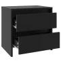 Black engineered wood nightstand 45x34.5x44.5 cm by vidaXL, Nightstands - Ref: Foro24-809847, Price: 42,05 €, Discount: %