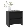 Black engineered wood nightstand 45x34.5x44.5 cm by vidaXL, Nightstands - Ref: Foro24-809847, Price: 42,05 €, Discount: %