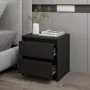 Black engineered wood nightstand 45x34.5x44.5 cm by vidaXL, Nightstands - Ref: Foro24-809847, Price: 42,05 €, Discount: %
