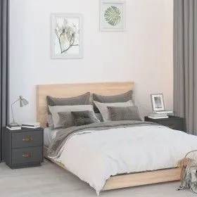 Bedside tables 2 pcs solid gray pine wood 40x34x45 cm by vidaXL, Nightstands - Ref: Foro24-818330, Price: 86,68 €, Discount: %