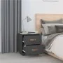 Mesitas de noche 2 uds madera maciza pino gris 40x34x45 cm de vidaXL, Mesitas de noche - Ref: Foro24-818330, Precio: 86,68 €,...