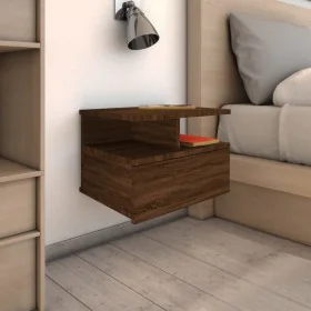 Floating nightstand in brown oak wood 40x31x27 cm by vidaXL, Nightstands - Ref: Foro24-815316, Price: 43,16 €, Discount: %
