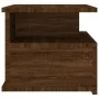 Floating nightstand in brown oak wood 40x31x27 cm by vidaXL, Nightstands - Ref: Foro24-815316, Price: 43,16 €, Discount: %