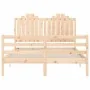 Estructura de cama con cabecero madera maciza 140x200 cm de , Camas y somieres - Ref: Foro24-3194181, Precio: 144,09 €, Descu...