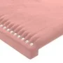 Rosa Samtkopfteil mit LED 100x5x78/88 cm von , Kopf- und Fußteile - Ref: Foro24-3121519, Preis: 49,20 €, Rabatt: %