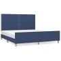 Bed frame with blue fabric headboard 180x200 cm by , Beds and slatted bases - Ref: Foro24-3124998, Price: 206,84 €, Discount: %