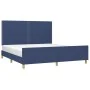 Bed frame with blue fabric headboard 180x200 cm by , Beds and slatted bases - Ref: Foro24-3124998, Price: 206,84 €, Discount: %