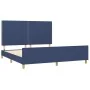 Bed frame with blue fabric headboard 180x200 cm by , Beds and slatted bases - Ref: Foro24-3124998, Price: 206,84 €, Discount: %