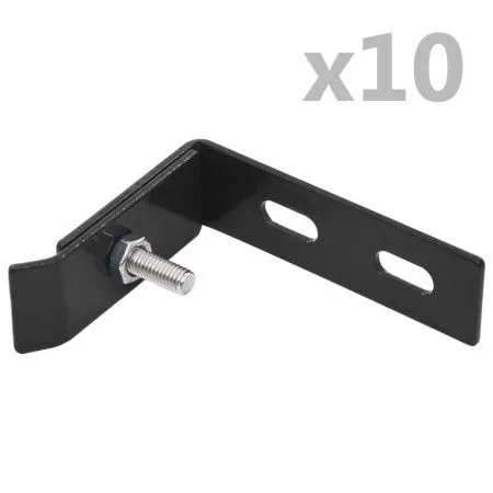 Eckverbinder für Wand 10 Sets anthrazitgrau von vidaXL, Zubehör für Tore und Zäune - Ref: Foro24-144501, Preis: 27,09 €, Raba...