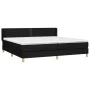 Cama box spring con colchón tela negro 200x200 cm de , Camas y somieres - Ref: Foro24-3130219, Precio: 569,43 €, Descuento: %