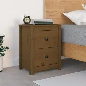 Bedside table solid honey brown pine wood 50x35x61.5 cm by vidaXL, Nightstands - Ref: Foro24-813685, Price: 51,10 €, Discount: %