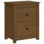 Bedside table solid honey brown pine wood 50x35x61.5 cm by vidaXL, Nightstands - Ref: Foro24-813685, Price: 51,10 €, Discount: %