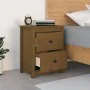 Bedside table solid honey brown pine wood 50x35x61.5 cm by vidaXL, Nightstands - Ref: Foro24-813685, Price: 51,10 €, Discount: %