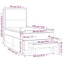 Box spring bed with blue fabric mattress 90x190 cm by , Beds and slatted bases - Ref: Foro24-3137043, Price: 327,35 €, Discou...