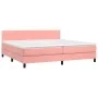 Box spring bed with pink velvet mattress 200x200 cm by , Beds and slatted bases - Ref: Foro24-3141268, Price: 504,44 €, Disco...