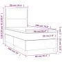 Box spring bed with blue fabric mattress 90x190 cm by , Beds and slatted bases - Ref: Foro24-3141663, Price: 316,45 €, Discou...
