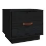 Solid black pine wood bedside table 40x34x35 cm by vidaXL, Nightstands - Ref: Foro24-818293, Price: 37,72 €, Discount: %