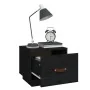 Solid black pine wood bedside table 40x34x35 cm by vidaXL, Nightstands - Ref: Foro24-818293, Price: 37,72 €, Discount: %