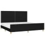 Bed frame with black fabric headboard 200x200 cm by , Beds and slatted bases - Ref: Foro24-3125002, Price: 233,87 €, Discount: %