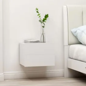 Mesitas de noche 2 uds madera contrachapada blanco 40x30x30 cm de vidaXL, Mesitas de noche - Ref: Foro24-801054, Precio: 77,0...