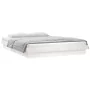 Bed frame with LED solid white wood 120x200 cm by , Beds and slatted bases - Ref: Foro24-819968, Price: 158,26 €, Discount: %