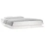 Bed frame with LED solid white wood 120x200 cm by , Beds and slatted bases - Ref: Foro24-819968, Price: 158,26 €, Discount: %