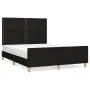 Bed frame with black fabric headboard 140x200 cm by , Beds and slatted bases - Ref: Foro24-3124978, Price: 197,31 €, Discount: %
