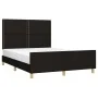 Bed frame with black fabric headboard 140x200 cm by , Beds and slatted bases - Ref: Foro24-3124978, Price: 197,31 €, Discount: %