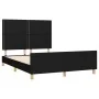 Bed frame with black fabric headboard 140x200 cm by , Beds and slatted bases - Ref: Foro24-3124978, Price: 197,31 €, Discount: %