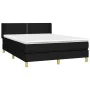 Cama box spring con colchón tela negro 140x200 cm de , Camas y somieres - Ref: Foro24-3130195, Precio: 443,67 €, Descuento: %