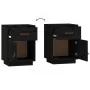 Solid black pine wood bedside table 40x34x55 cm by vidaXL, Nightstands - Ref: Foro24-818313, Price: 50,02 €, Discount: %