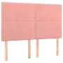 Box spring bed with pink velvet mattress 140x190 cm by , Beds and slatted bases - Ref: Foro24-3129152, Price: 520,83 €, Disco...