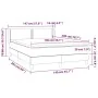 Box spring bed with black fabric mattress 140x200 cm by , Beds and slatted bases - Ref: Foro24-3129635, Price: 448,51 €, Disc...