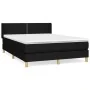 Box spring bed with black fabric mattress 140x190 cm by , Beds and slatted bases - Ref: Foro24-3130187, Price: 432,48 €, Disc...