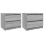 Nachttische 2 Stk. Sonoma graues Sperrholz 50x39x43,5 cm von vidaXL, Nachttische - Ref: Foro24-815825, Preis: 81,70 €, Rabatt: %
