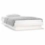 Bettgestell mit LED-Massivholz weiß 75x190 cm von , Betten und Lattenroste - Ref: Foro24-819998, Preis: 99,75 €, Rabatt: %