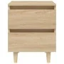 Nightstands 2 pcs Sonoma oak wood legs 40x35x50 cm by vidaXL, Nightstands - Ref: Foro24-805858, Price: 80,76 €, Discount: %