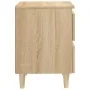 Nightstands 2 pcs Sonoma oak wood legs 40x35x50 cm by vidaXL, Nightstands - Ref: Foro24-805858, Price: 80,76 €, Discount: %