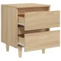 Nightstands 2 pcs Sonoma oak wood legs 40x35x50 cm by vidaXL, Nightstands - Ref: Foro24-805858, Price: 80,76 €, Discount: %