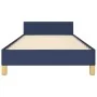 Bed frame with blue fabric headboard 80x200 cm by , Beds and slatted bases - Ref: Foro24-3124934, Price: 137,64 €, Discount: %