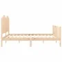 Bed frame with solid wood headboard 180x200 cm by , Beds and slatted bases - Ref: Foro24-3192311, Price: 182,82 €, Discount: %
